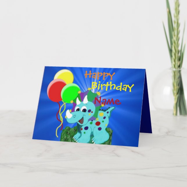 Little Dino Birthday Card Karte (Vorderseite)