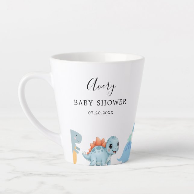 Little Dinosaur Cute Baby Shower Milchtasse (Links)