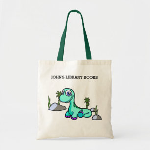 Little Dinosaur Library Books Budge Tag Tragetasche