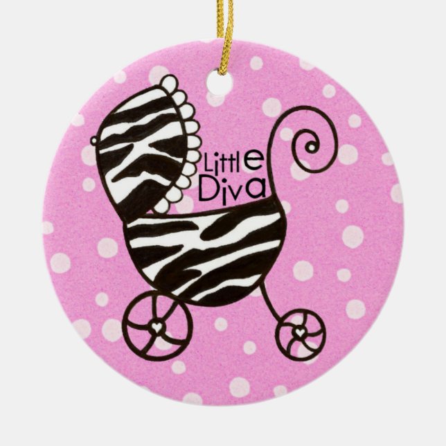 "Little Diva" zum Personalisieren - Ornament (Vorne)