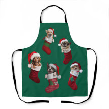 Little Dog Christmas Apron