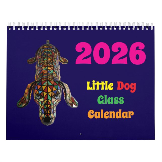 Little Dog Glass Calendar Kalender (Titelbild)