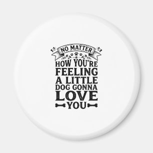 Little Dog Love You Vintage-Typografie-Design_1 Magnet