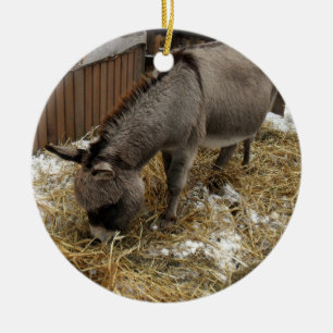 Little Donkey Christmas Keramik Ornament