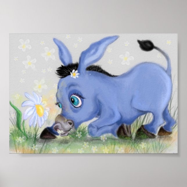 Little Donkey und Daisy Poster malen Ihren Text (Vorne)