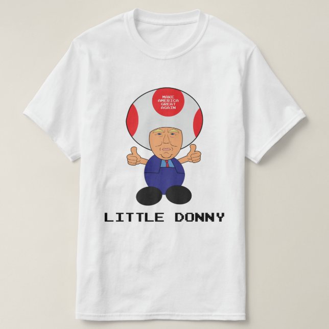 " Little Donny" Donald Trump Karikatur-T - Shirt (Design vorne)
