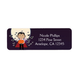 Little Dracula Halloween-Party Address Labels