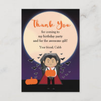Little Dracula Vampire Halloween Danke-Karte