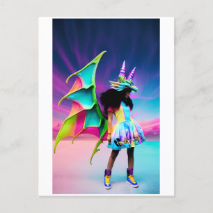 Little Dragon Girl Postkarte