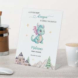 Little Dragon ist dabei, Babydusche zu schlüpfen Sockelschild