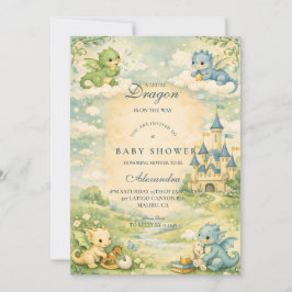 Little Dragon Storybook Baby Shower Einladung