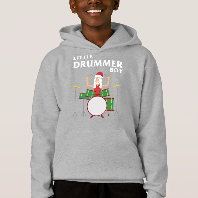 Little Drummer Boy Christmas Jumper Hoodie (Vorderseite)