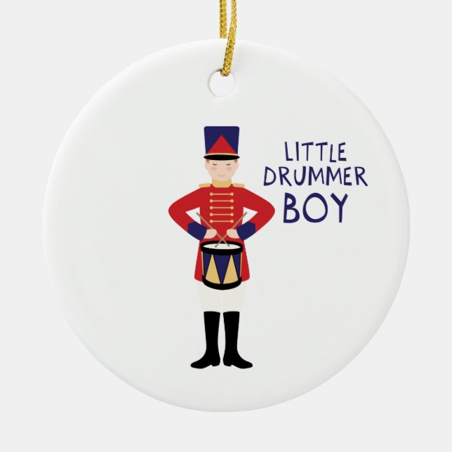 Little Drummer Boy Keramik Ornament (Vorne)