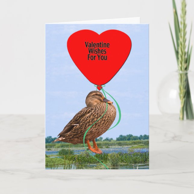 Little Duck Valentine Card Feiertagskarte (Vorderseite)