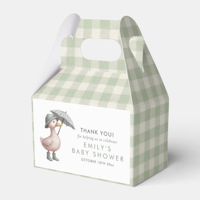 Little Duckling Baby Shower Guest Thank You Geschenkschachtel (Vorderseite)