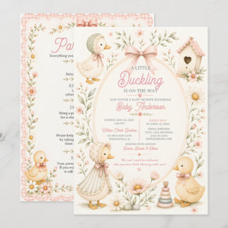 Little Duckling Dreams Baby Shower Invitation Einladung