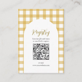 Little Duckling Duck Baby Shower Registry QR code Begleitkarte