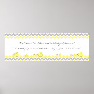 Little Ducks Baby Shower Banner Begrüßungszeichen Poster