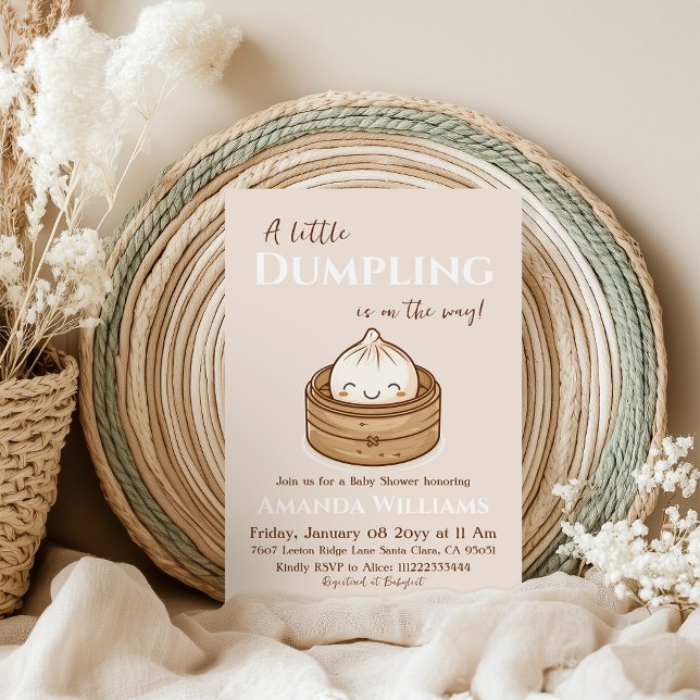 Little Dumpling Asian Gender Neutral Baby Shower Einladung (Von Creator hochgeladen)
