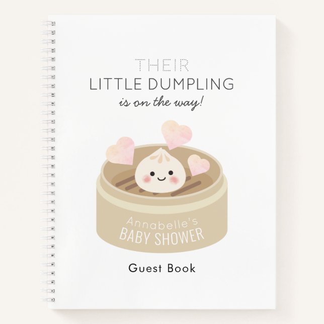 Little Dumpling Baby Shower Gästebuch Notizbuch (Vorderseite)