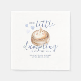 Little Dumpling Blue Watercolor Babydusche Napkin Serviette