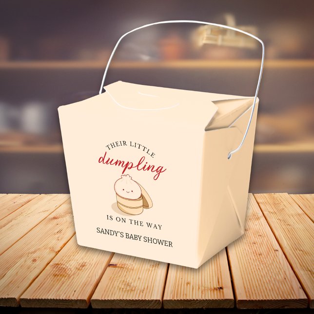 Little Dumpling Gender Neutral Kawaii Babydusche Geschenkschachtel (LITTLE DUMPLING baby shower favor boxes)