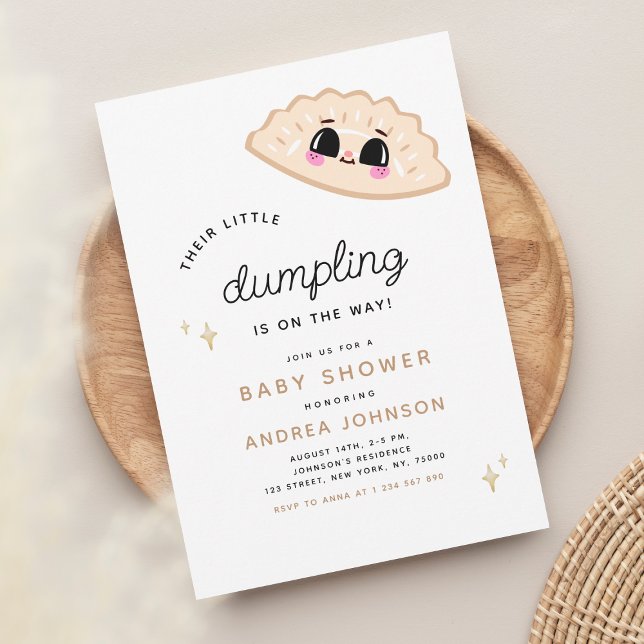 Little Dumpling Kawaii Gender Neutral Baby Duwer Einladung (Von Creator hochgeladen)