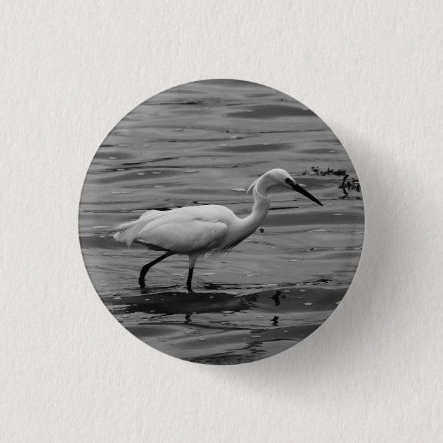 Little Egret Abzeichen Button (Vorderseite)