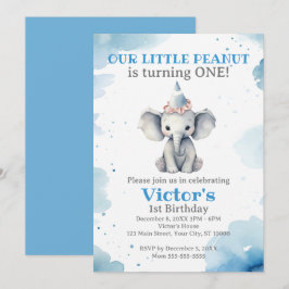 Little Elephant 1. Geburtstag Einladung