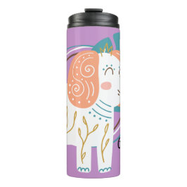 Little Elephant Boho Individuelle Name Thermosbecher