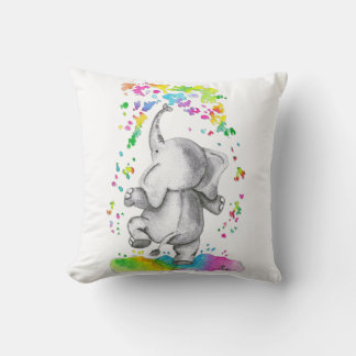 Little Elephant Splash of Color Kissen