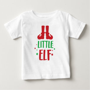 Little Elf, Elf Schuhe, Sterne, Weihnachten, Weihn Baby T-shirt