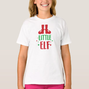 Little Elf, Elf Schuhe, Sterne, Weihnachten, Weihn T-Shirt