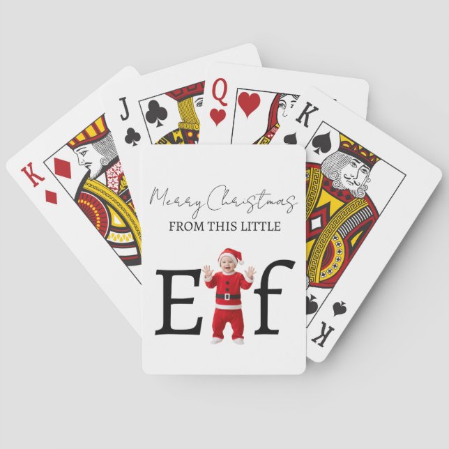 Little Elf Merry Christmas Gift Playing Cards Spielkarten (Rückseite)