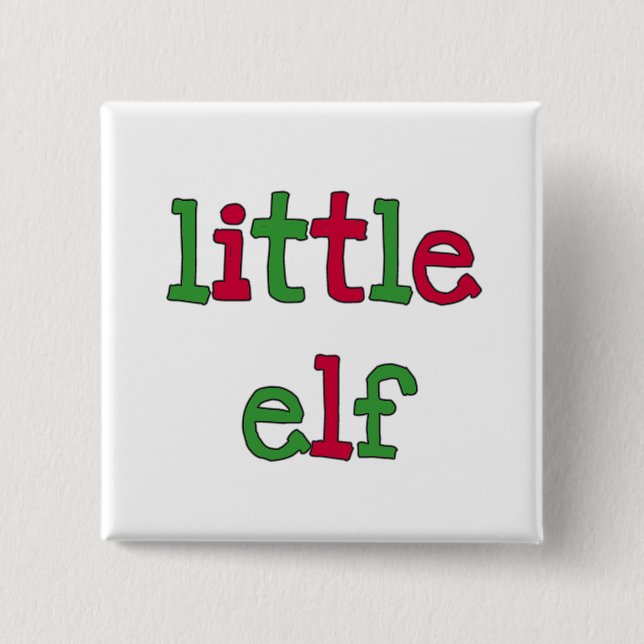 Little Elf T - Shirt und Geschenke Button (Vorderseite)