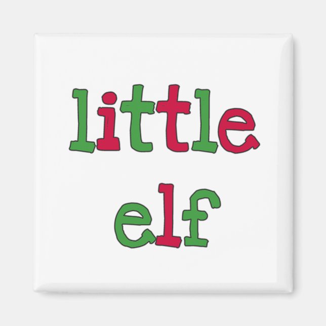 Little Elf T - Shirt und Geschenke Magnet (Vorne)