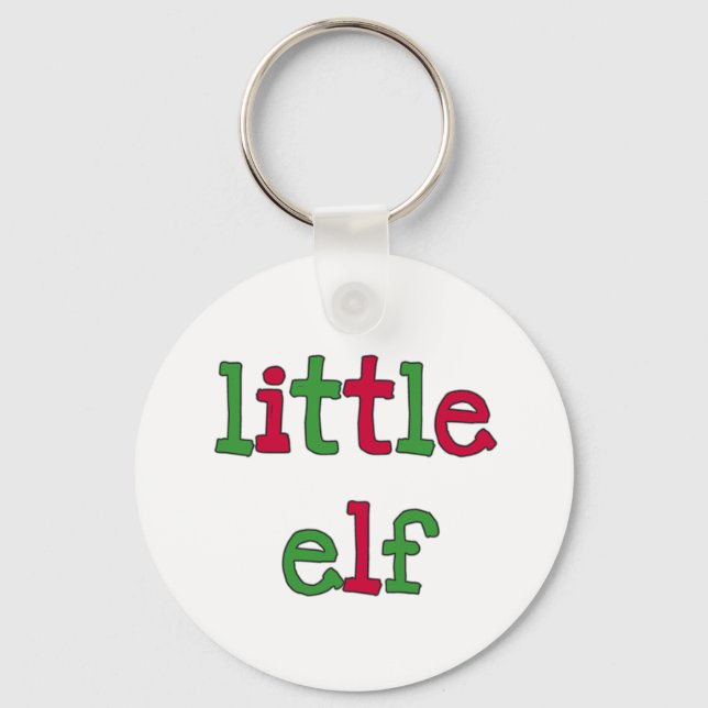 Little Elf T - Shirt und Geschenke Schlüsselanhänger (Vorderseite)