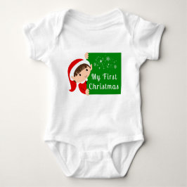 Little Elf's Mein erstes Weihnachts-Weihnachtsgesc Baby Strampler