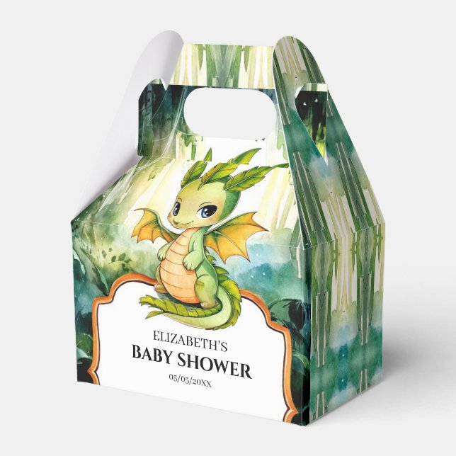 Little Enchanted Dragon Baby Shower Geschenkschachtel (Vorderseite)