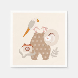 Little Explorer Adventure erwartet Boho Cocktail Serviette