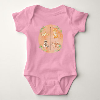 Little Explorer Mom & Baby Animals Baby Bodysuit Baby Strampler