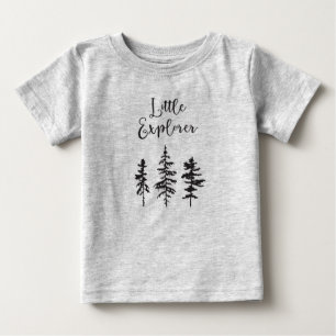 Little Explorer, Woodland Trees Baby Shirt