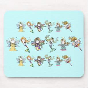 Little Fairies Mermaids and Angels Mousepad