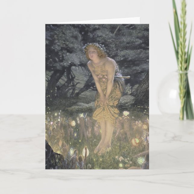 Little Fairy Angel und Girl Karte (Vorderseite)