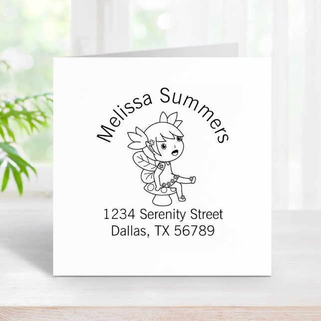 Little Fairy auf einer Toadstool-Arch-Adresse Gummistempel (Von Creator hochgeladen)
