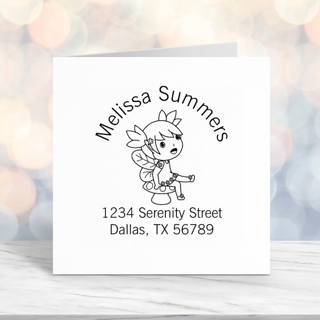 Little Fairy auf einer Toadstool-Arch-Adresse Permastempel (Von Creator hochgeladen)