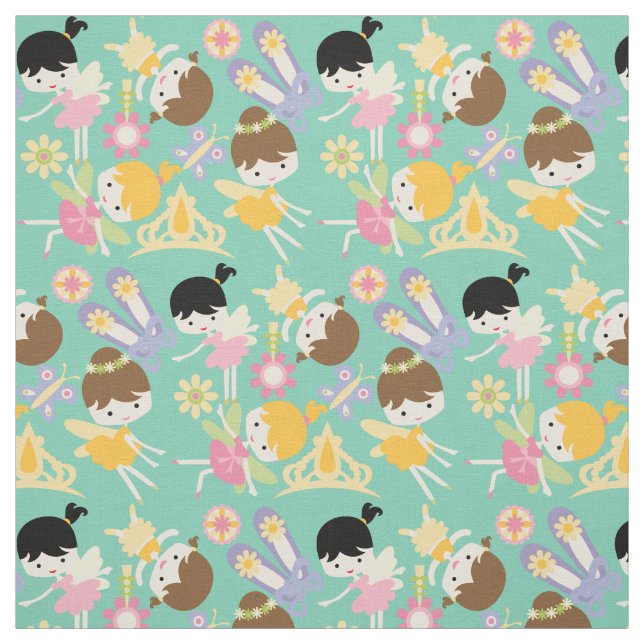 Little Fairy Ballerinas Fabric Stoff (Muster)