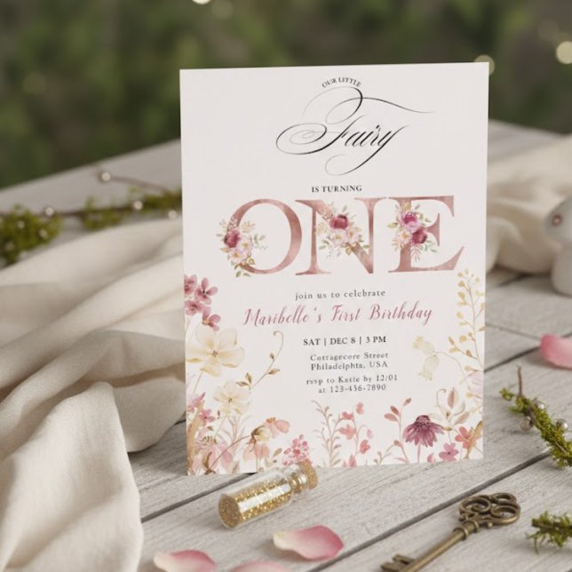 Little Fairy Floral Garden First Birthday  Einladung (Von Creator hochgeladen)