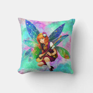 Little Fairy Playing Schöne Music Kissen