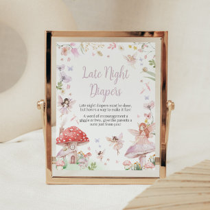 Little Fairy Whimsical Spate Night Diapers Poster